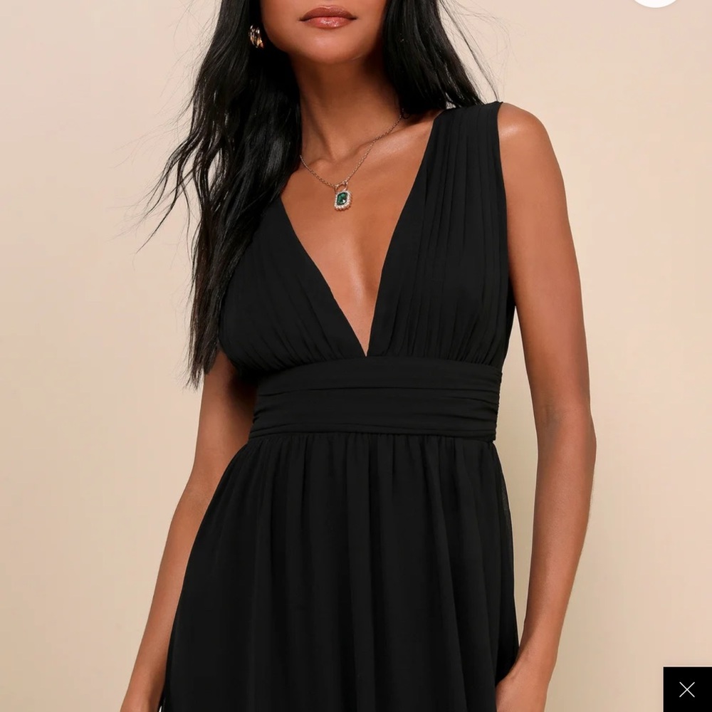 Lulu’s Heavenly Hues Elegant Black Sleeveless Maxi Dress - Picture 4 of 8